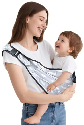JOYNCLEON Ergonomische Babytragetuch für Neugeborene bis Kleinkind (0-36 Monate) Kleinkindtrage für Jungen und Mädchen, wesentliche Sicherheit, ASTM-Zertifiziert, M-Position & Hüftgesundheit Gray