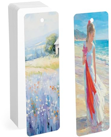 Lot de 50 feuilles de papier aquarelle - 300 g - 5 x 15 cm - Cartes postales vierges - Bloc aquarelle de qualité supérieure - Surface lisse pour peinture, bricolage, aquarelle, acrylique, gouache