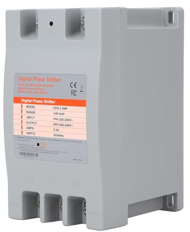 Generic Convertitore di Fase Digitale 1.5, Convertitore di Potenza da Monofase a Trifase per Macchinari Dal Design Compatto, Conversione Energetica Efficiente per Uso Residenziale e
