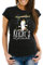 MoonWorks Damen T-Shirt Einhorn auf Schaukel Mir reicht`s ich GEH schaukeln Spruch Slim Fit schwarz M