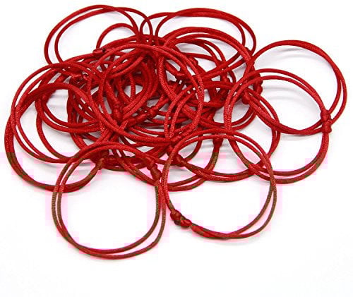 Zhichengbosi 10PCS Handmade Red Bracelet, Adjustable Red Bracelet String, Good for Prosperity and Success