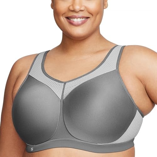 Glamorise Wonderwire 9066 Damen-Sport-BH, Übergröße, hohe Belastung, mit Bügel