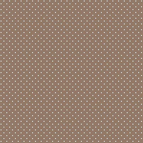babrause® Baumwollstoff Pünktchen Braun Webware Meterware Popeline OEKOTEX 150cm breit - Ab 0,5 Meter