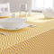Dehaus® Wipe Clean Table Cloth - Ochre Geo Diamond - Yellow PVC Oilcloth Table Cover - Rectangular Plastic Vinyl Tablecloth - Water Resistant Easy Clean - Kitchen Dining Protector (140 x 200cm)
