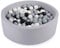 Angelove Piscine à Balle pour Bébé 90x30cm – Piscine à Balles Enfant en Coton Doux avec 200 Boules en Couleurs, Gris Clair