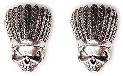 Chief of a Tribe Skull Knife Paracorder Perlen großlochperlen,Bartring Custom Paracord Lanyard Charms Metal Charm Bead, Pack aus zwei Stücken