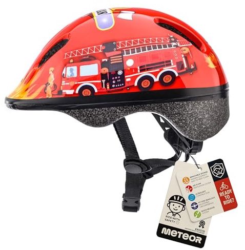 meteor Kinderfahrradhelm Sicherer Fahrradhelm Kinder-Helm rollerhelm Jungen kinderfahrradhelm für Mountainbike Inliner skaterhelm BMX fahradhelm Scooter Kinder Bike Helmet