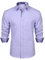 HISDERN Men Purple Dress Shirts Inner Contrast Floral Long Sleeve Casual Formal Classic Button Down Collar Business Shirt Violet XXL
