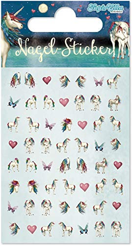 Mauder Verlag 56 Ohr- und Nagelsticker * LUNABELLE Einhorn * für Kinder und Erwachsene | Sticker Ohrsticker Mädchen Unicorn