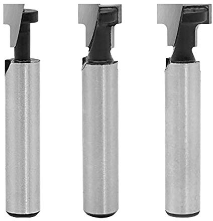 8mm Schaft T-Slot Cutter Router Bit Set 3 Stücke Fräser Schaft Cutter Router 5/16 , 3/8 & 1/2 T Stoßen Fräser Werkzeuge für Holz Holzbearbeitung