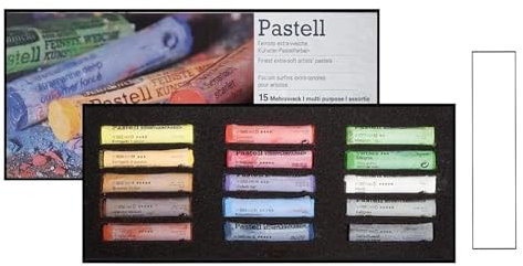 Schmincke Soft Pastel Cardboard Box Set - 15 Stick. General Selection