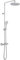Vado Velo Round Thermostatic Bar Mixer Shower Chrome VEL-149RRK-RO-CP