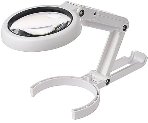 Meichoon Lámpara de Mesa de Cristal con Lupa Plegable 5X/11X,con 8 Luces LED,para Lectura,Pasatiempos,Joyas,Manualidades o Banco de Trabajo,UC08