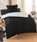 MALIKA® Bettwäsche Seersucker 155x220 mit 80x80 Kissenbezug | ÖkoTex Standard 100 | Fein Seersucker Bettwäsche aus Mikrofaser | schwarz/weiß