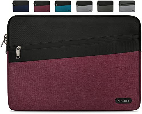 NEWHEY Funda Portatil 14 Pulgadas Impermeable Moda Funda Ordenador Blandas Laptop Protectora Prueba Golpes Compatible con Macbook Air/Pro 14 Pulgadas, HP, DELL, Lenovo Vino Rojo