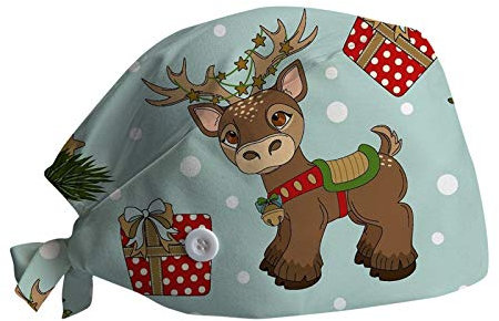 AIchenYW Verstellbar Arbeitskappe Baumwolle Staubkappe Unisex Scrub Cap Damen Herren Kopfhaube Einheitsgröße Bandana Cap Anti-Staub Chefkoch Elastische/kurzes Haar Pflege Kosmetikerin A04