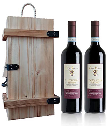 Rotwein-Set - 2 x Valpolicella Ripasso DOC Classico Superiore in Holzkiste (2 x 750 ml)