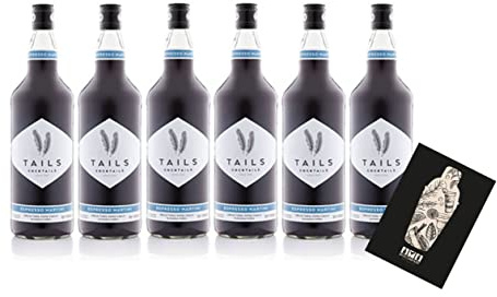 Tails Cocktails 6er Set Espresso Martini 6x 1L (14,9% Vol) Fertig Cocktail Ready to Drink mit Mixcompany Grißkarte- [Enthält Sulfite]