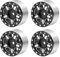 RC Felgen 1,0 Beadlock Felgen CNC Radnabe für 1/24 RC Crawler Auto Axial SCX24 90081 AXI00001 AXI00002 AXI00005 (Black)