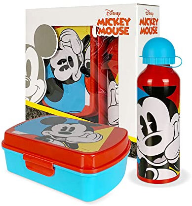 Nada Home Set Pranzo 2 piezas Disney Mickey Mouse botella 500 ml y fiambrera 5387