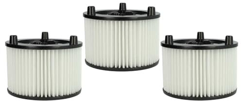 vhbw Filterset 3x Faltenfilter kompatibel mit Bosch AdvancedVac 20 Nass- & Trockensauger - Filter, Patronenfilter, Papier/Kunststoff, Weiß