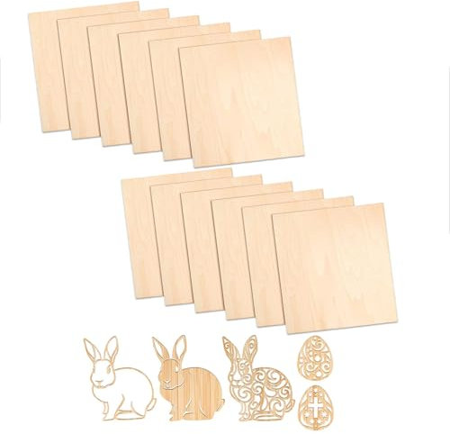 PMELCXD Lindenholz, 12 pcs Balsaholz Platten Sperrholz 1.5 mm x 200mm x 200mm Balsabretter für DIY Weihnachten Handwerk Basteln Modell Flugzeug Schiff Holzarbeiten Boot Häuser und andere Gebäude