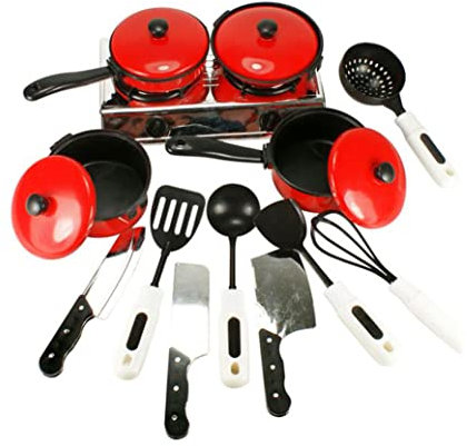13 Unids/Set Juguetes De Cocina para Niños Juguete De Cocina para Niños Juegos De Cocina Juegos De rol Juguetes para Cocinar Utensilios De Comida Sartenes Ollas Platos Utensilios De Cocina Juguete