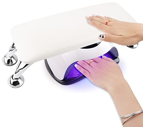 talifoca Nagel Armauflage, Nagel Handkissen Rutschfeste Nagelauflage Kissen, PU Leather handauflage nageldesign mit Halterung für Maniküre Salon
