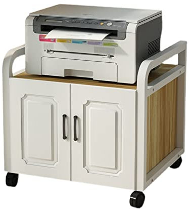 Tischdruckerständer Druckerständer 2 Ebenen Büro Beweglicher Laserdrucker Kopierständer Wagen Unter Schreibtisch Rolltisch Aktenschränke Fax A4 Papier Organizer Regal for Zuhause Drucker Werkbank ( Co
