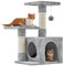 Yaheetech 69cm Cat Tree, Cute Tower for Indoor Cats, Sisal Scratching Posts with Condo, Pet Activity Centre Furniture Play House for Kitten
