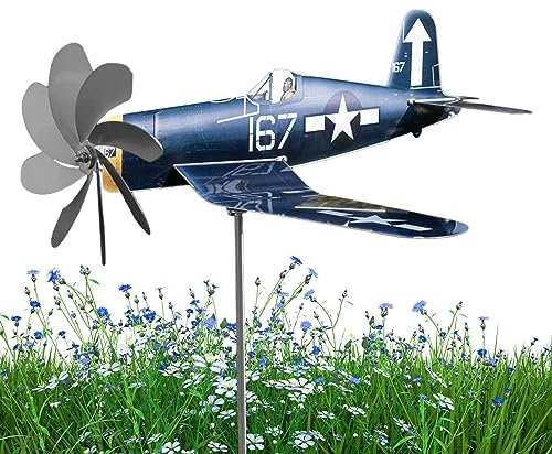 Flugzeug Windspiele | Flugzeug Windspinner | Windskulpturen Und Spinner | Windspiele Für Den Garten | Metall Flugzeug Wetterfahne Gartenspinner Flugzeug Windmühle | Superfortress Flugzeug Windfahne