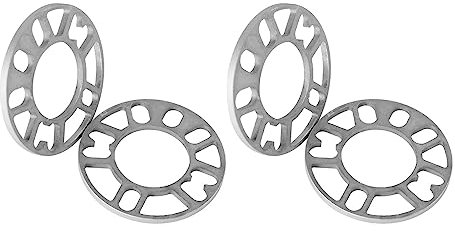 Alvinlite 4 Stück Universal-Radabstandshalter, Aluminium-Unterlegscheiben, Nabenzentrischer Abstandshalter Für 4-Loch- Und 5-Loch-Räder/Felgen, Löcher in Der Nabe Und Dichtung