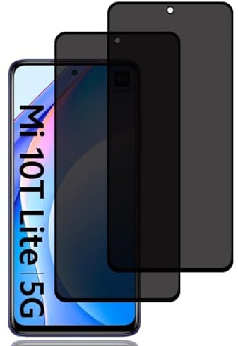 Protector Pantalla de Privacidad para Xiaomi Mi 10T Lite 5G [2 Piezas] | Cristal Vidrio Templado Antiespia, Dureza 9H, Sin Burbujas, Anti-Rasguños, Anti-Espía Protector Pantalla para Xiaomi 10T Lite