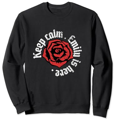 Keep Calm Emily is Here, lustiges Design mit Namen Grunge Rose Sweatshirt