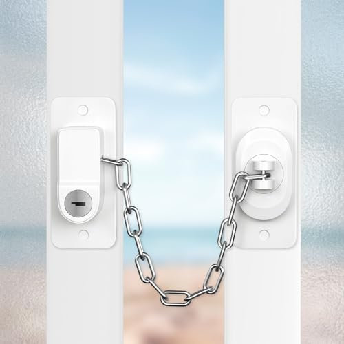 YTOOK 4 Stück Kindersicherung Fenster Ohne Bohren, Fenster Kindersicherung mit Schlüssel und Schrauben für Fenster Kühlschrank Schrank Türen, Schrank und Schubladen