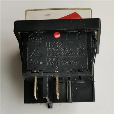 1 Stück HY12 4 Pins wasserdichter Wippschalter mit Lampe 10 A 125/250 V 16 (8) A 250 V 10 (6) A 400 V
