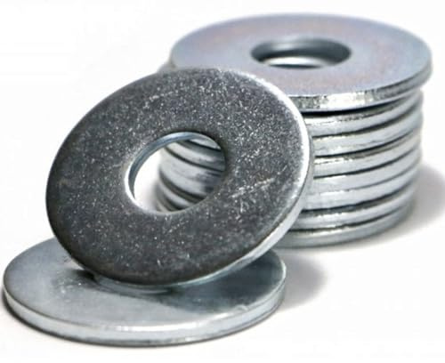 Large Flat Washer M8-8mm (Pack of: 10) Form G Zinc Galvanised Steel Penny Washers DIN 9021