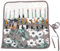 Amoyie Sets de Pinceaux de Peinture, 10 Pinceaux Peinture Nylon avec Trousse en tissu pour Acrylique, Aquarelle, Gouache et Huile, gris noir