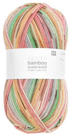 Rico Design Strickwolle Superba Bamboo 420m Handarbeit Strickgarn Farbe 057