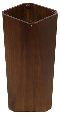 Portaombrelli in legno, marrone scuro con venature del legno naturale, contiene 7-8 ombrelli, porta ombrelli da interno per casa, ingresso, ufficio