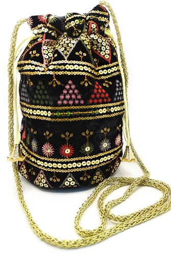 belelle HIndu Bonbontasche | Partytaschen für Bonboniere | Handtasche für Damen | Umhängetasche für Damen | Stofftasche | Sack, mehrere