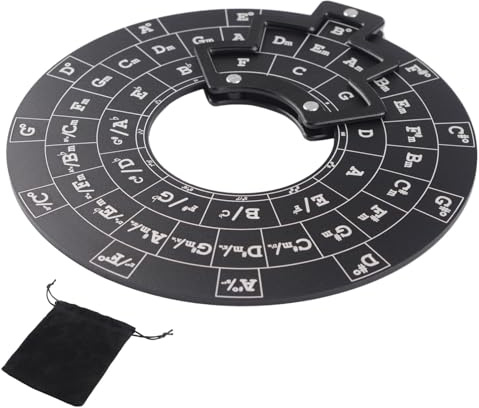 Quintenzirkel-Rad, Akkordfolge Tabelle Quintenzirkel System Transponieren 11,9 Cm Großes Rundes Lernwerkzeuge Für Musiktheorie Akkord-Rad Für Songwriter, Lehrer Und Musiker