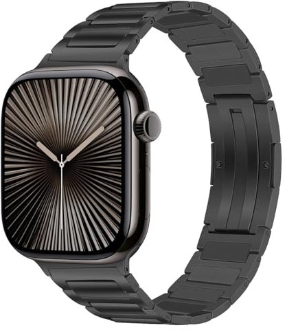 TRUMiRR 49mm 46mm 45mm 44mm 42mm(Serie 3 2 1) Kompatibel mit Apple Watch Armband Titan, Edelstahl Gliederarmband Ersatzarmbänder Geeignet für iWatch Ultra 2/Ultra,Series 10/9/8/7/6/5/4/3/2/1/SE