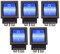 Interruptor Basculante KCD4 de 6 Pines de Plástico Azul con Luz, Paneles de, Excelente Mano de Obra, Interruptor Basculante de Fácil Instalación de 10 Piezas para Máquinas