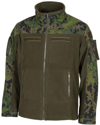 MFH Militärische Tarnungs-Feldjacke, 100% Polyester, Rip Stop Besatz, verstellbare Ärmel und Bund, YKK Reißverschlüsse
