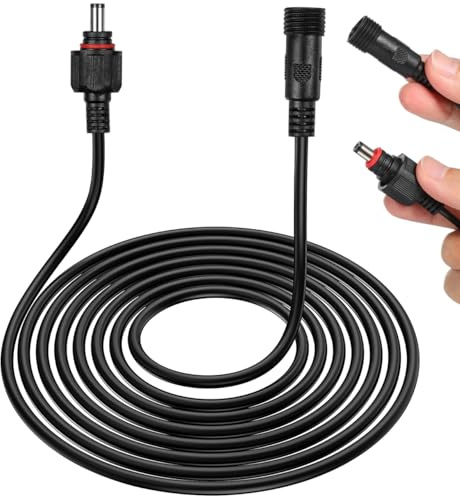 jojofuny Solar Water Pump Dc Extension Cable 5m Universal 12v/24v for Garden Water Feature and Monitoring Systems