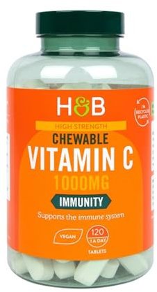 Holland and Barrett High Strength Chewable Vitamin C 1000mg 120 Tablets