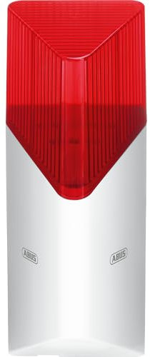 ABUS Außen-Sirene für die Funk-Alarmanlage Smartvest Pro - kabellos - schreckt Einbrecher ab - bis zu 105 dB lauter Alarm - alarmiert durch rotes Blitzlicht - zum Schutz vor Einbruch - weiß