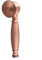 ZAMETTER Pommeau de douche rétro en cuivre brossé haute pression (bronze rouge)