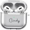 Custodia nome personalizzato compatibile con Apple AirPods terza generazione (2019), custodia trasparente personalizzata bifacciale portachiavi cordino per cinturino Custodia cuffie per Airpods 3